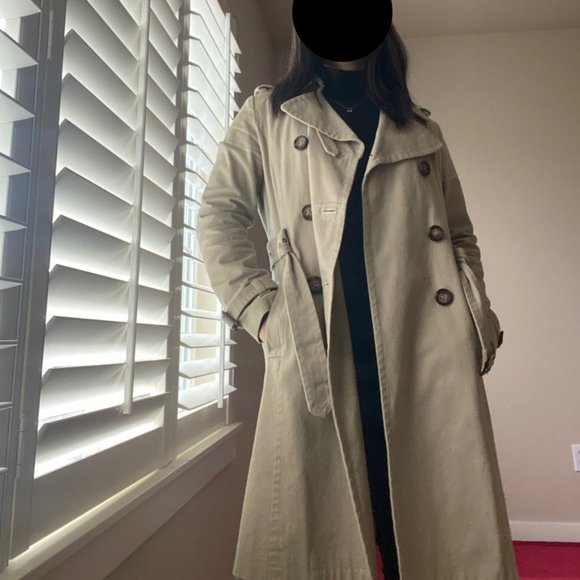 Zara Basic Trench Coat Beige - Picture 1 of 5